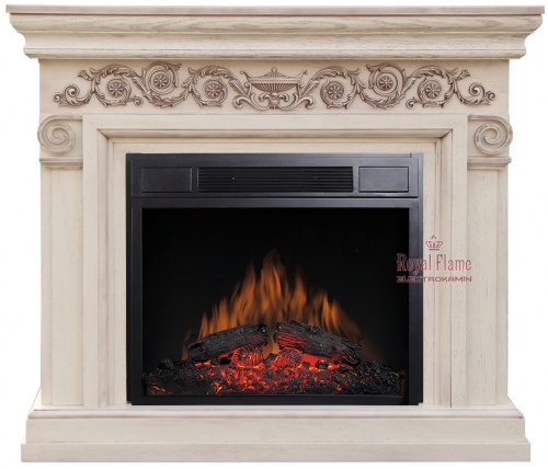 Камин Royal Flame Athena слоновая кость с патиной c Vision 23 EF LED 3D FX Камин Royal Flame Athena слоновая кость с патиной c Vision 23 EF LED 3D FX