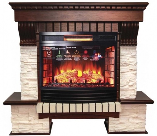 Каминокомплект InterFlame портал Exter Сланец с очагом Panoramic 06-25 LED FX Каминокомплект InterFlame портал Exter Сланец с очагом Panoramic 06-25 LED FX