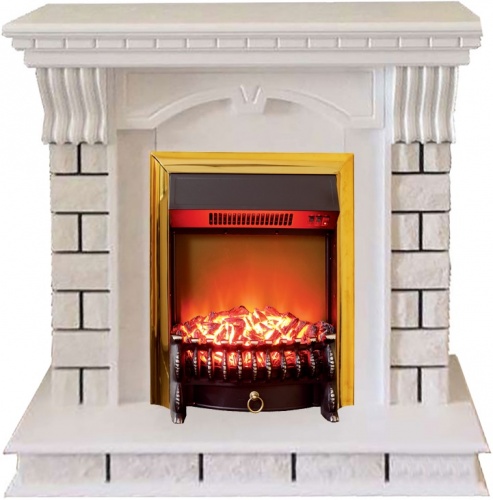 Каминокомплект InterFlame портал Belsi белый с очагом Fobos/Majestic Каминокомплект InterFlame портал Belsi белый с очагом Fobos/Majestic