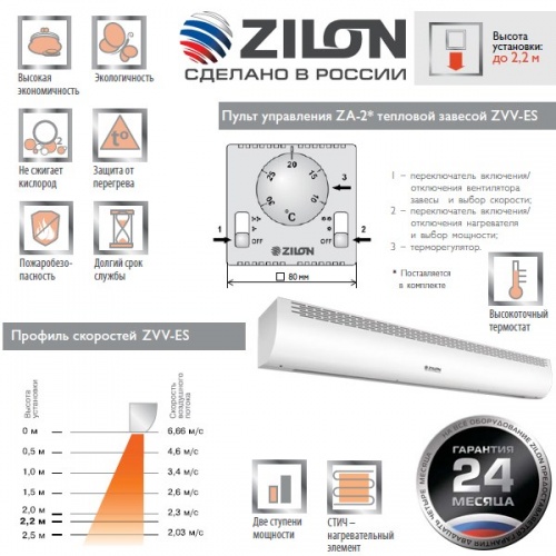 Тепловая завеса Zilon ZVV-1.0Е6S фото 2