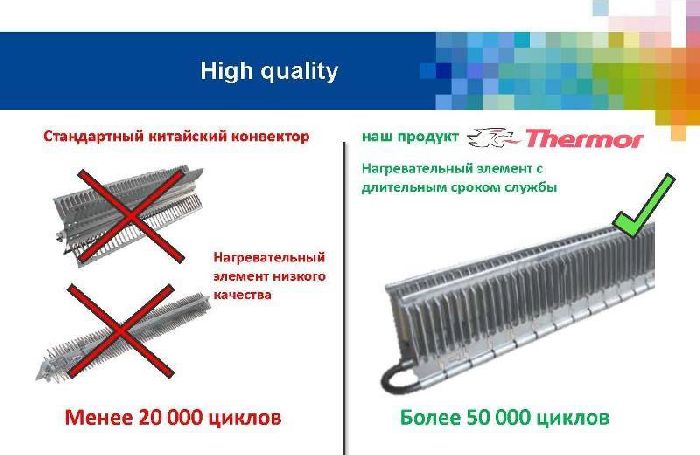 Нагревательный элемент в конвекторе какой лучше